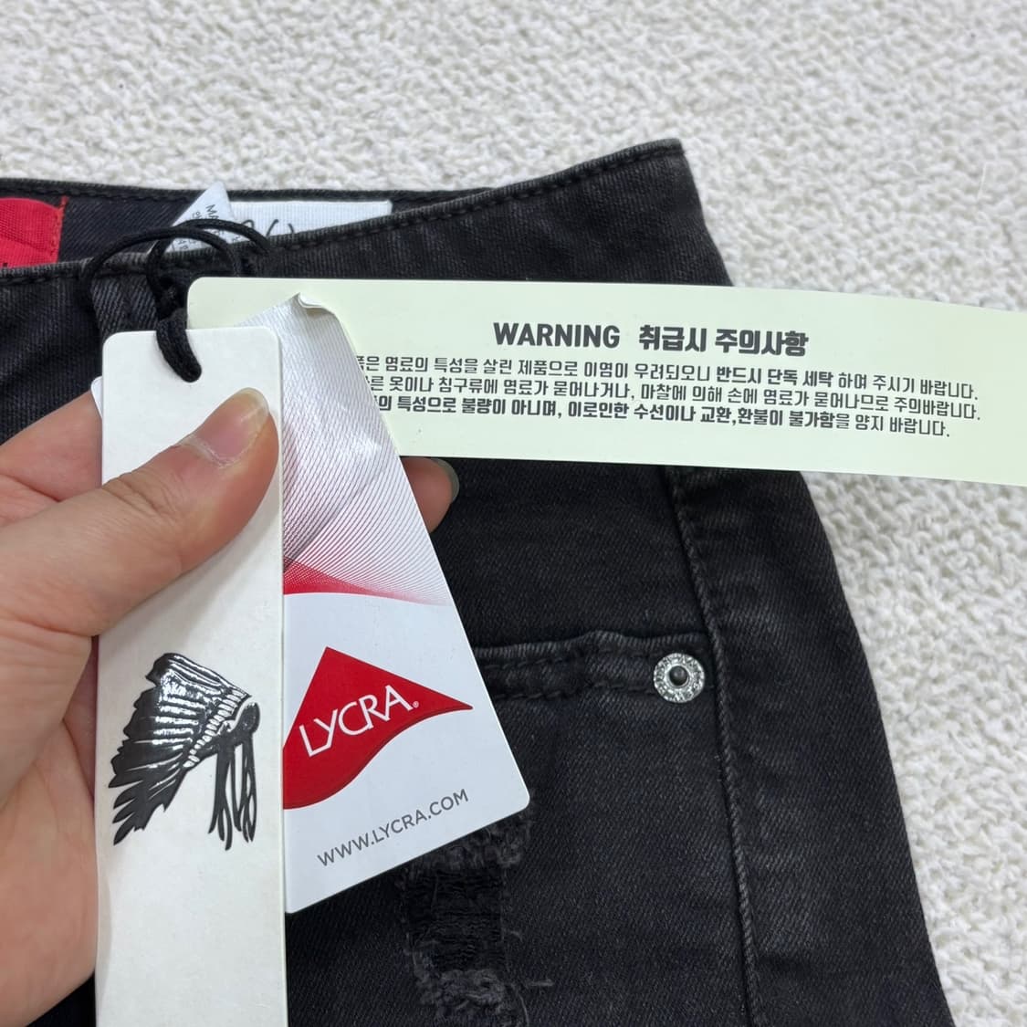 26 앤드류허쉬 인디언 하프 데님 팬츠 0330E 상품이미지5