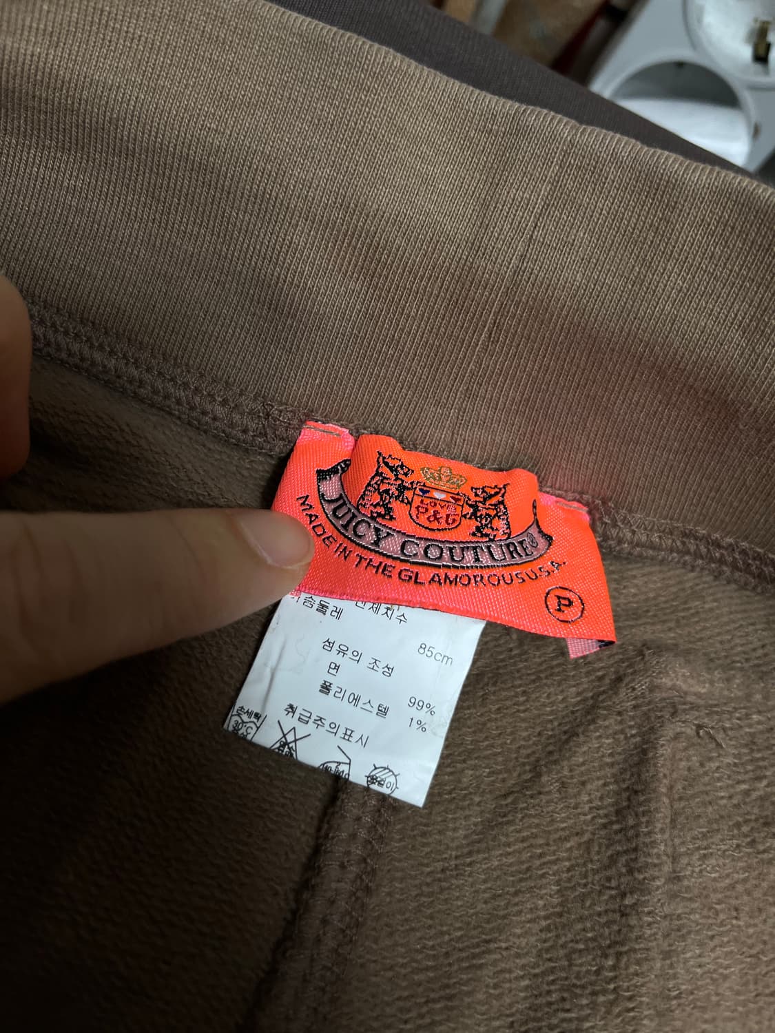 쥬시 꾸뛰르 브라운 트레이닝 7부 팬츠 새상품 xs 상품이미지2