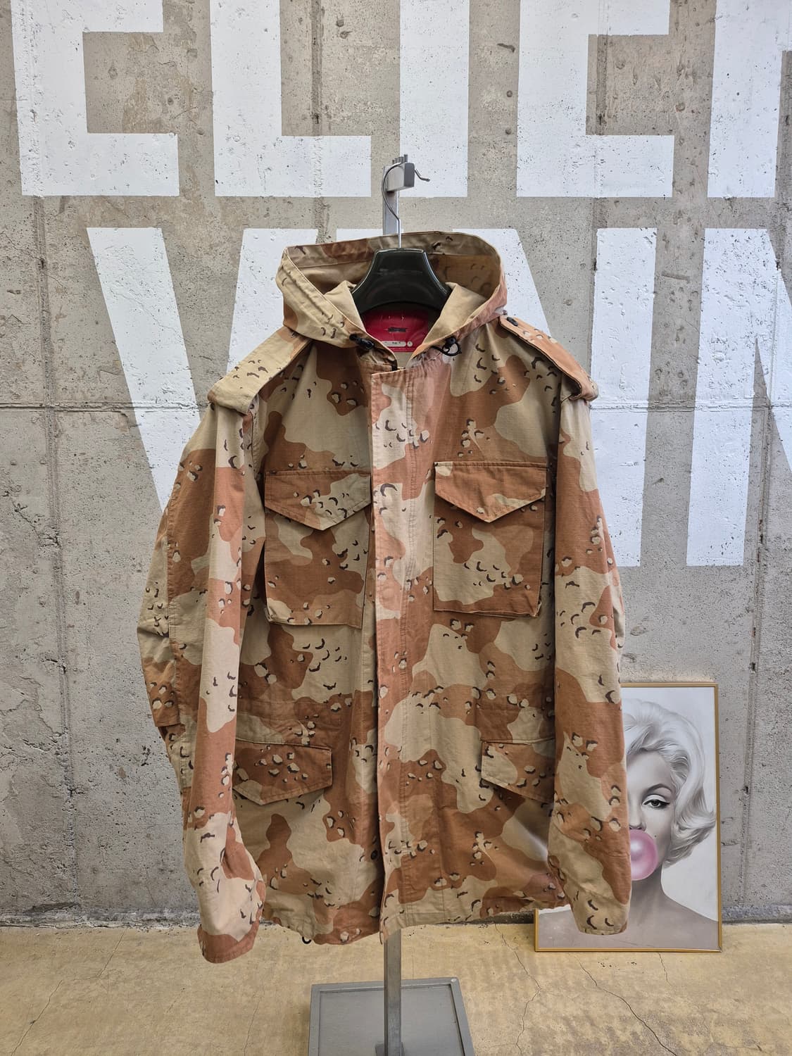 XL)사막 패턴 남성 후드야상자켓 상품이미지1