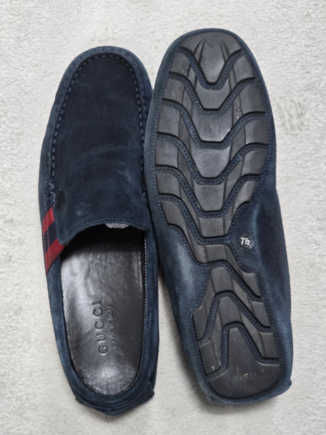 Gucci 구찌 스웨이드 로퍼 네이비 265 상품이미지7
