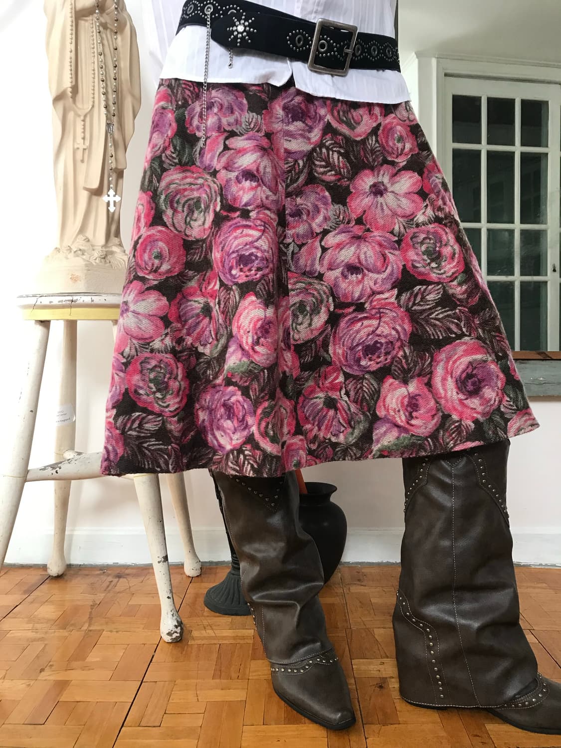 vintage pattern skirt (24inch) 상품이미지2