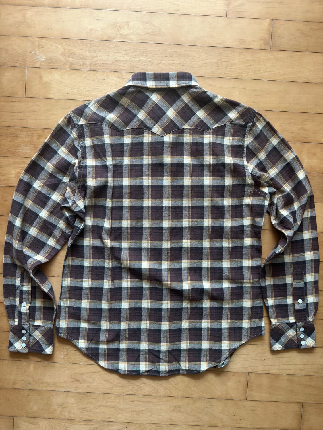 RRL 슬림핏 플래드 트윌 웨스턴셔츠 상품이미지9