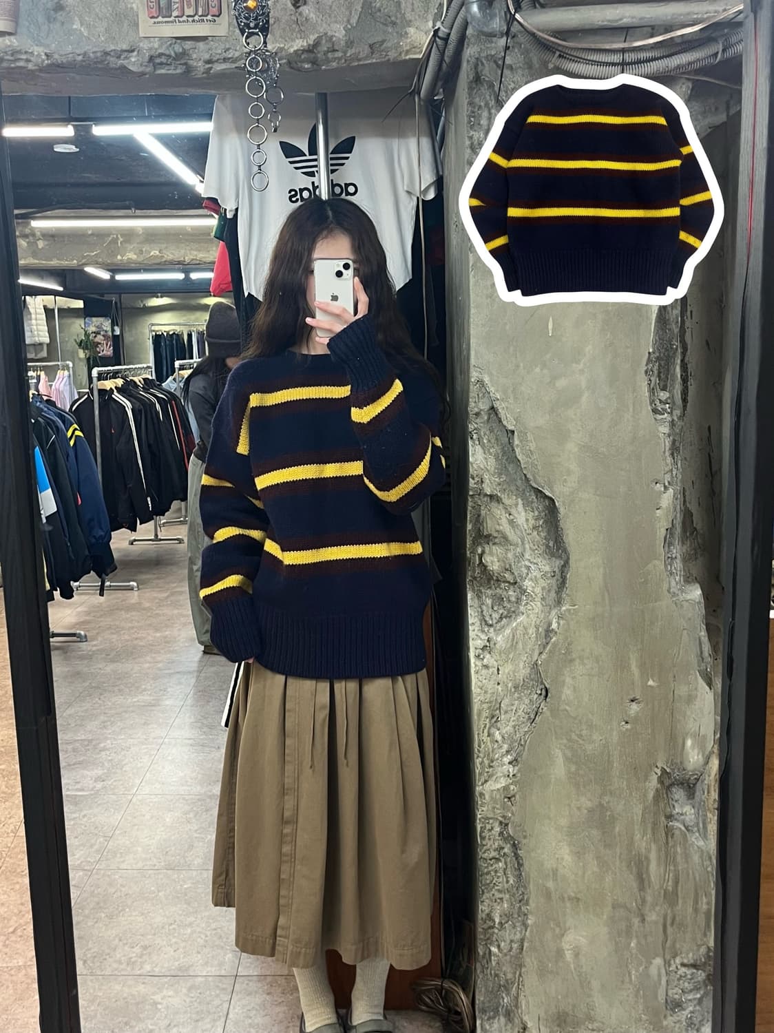 폴로 랄프로렌 스트라이프 울 니트 네이비 L#csz2542  상품이미지1