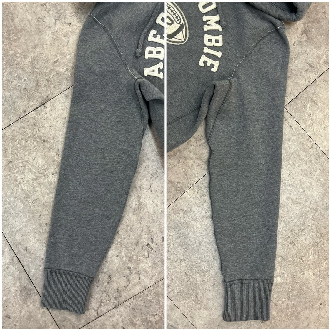 아베크롬비 럭비볼 기모 후드티 그레이 S #csz2973 상품이미지7