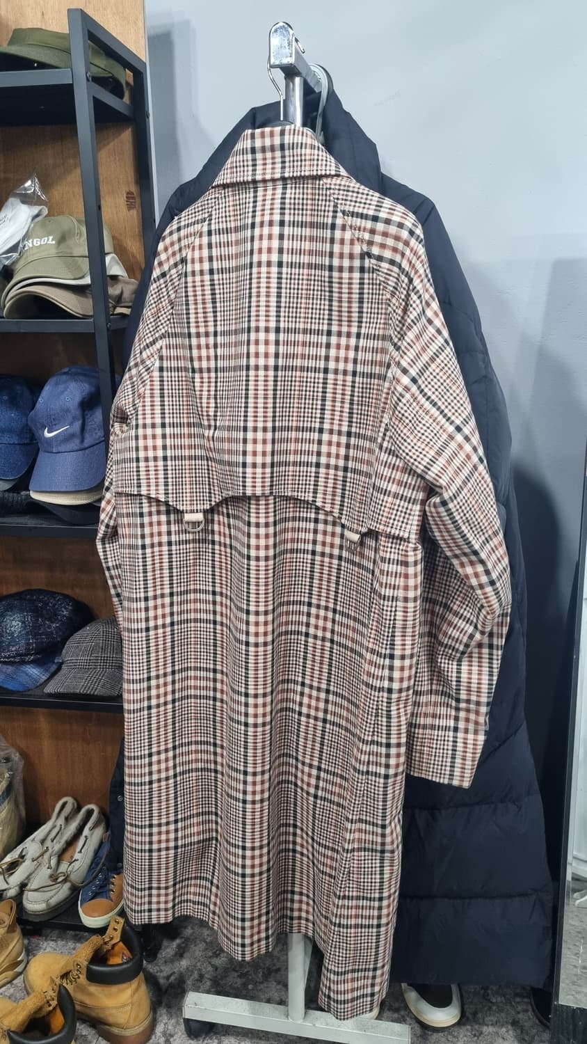 kolon 커스텀메로우 체크 트렌치코트 100~105 상태매우좋음 상품이미지2