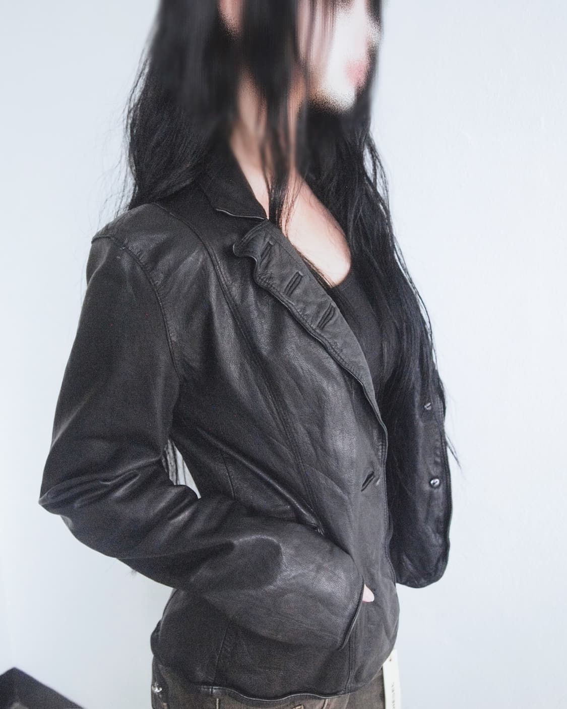 avant-garde italian leather jacket 상품이미지1