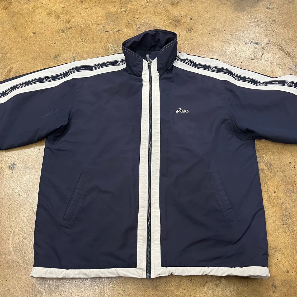 [정품/105] 아식스 올드스쿨 사이드라인 누빔 자켓 b19 상품이미지3