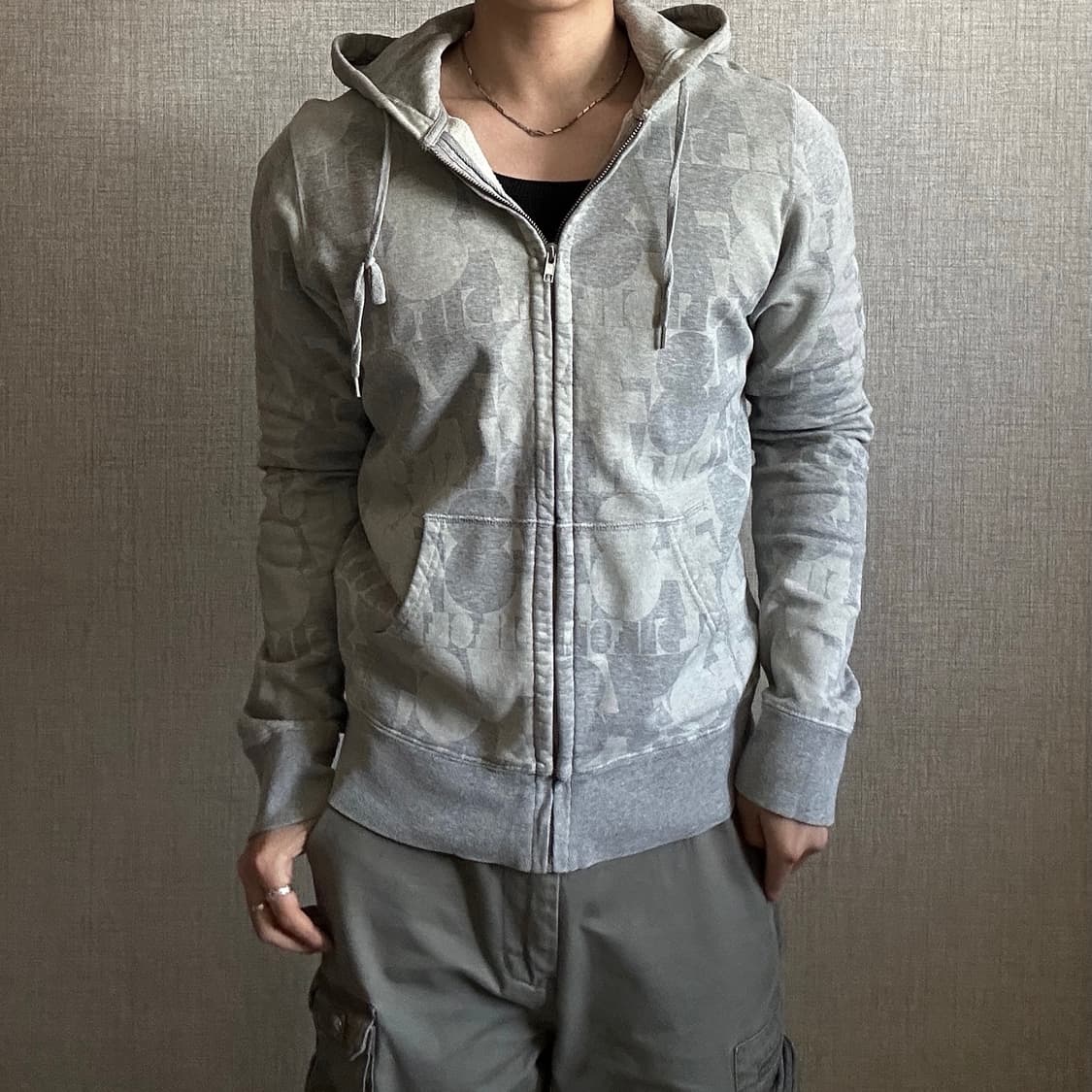 DIESEL 디젤 아카이브 패턴 후드집업 상품이미지1