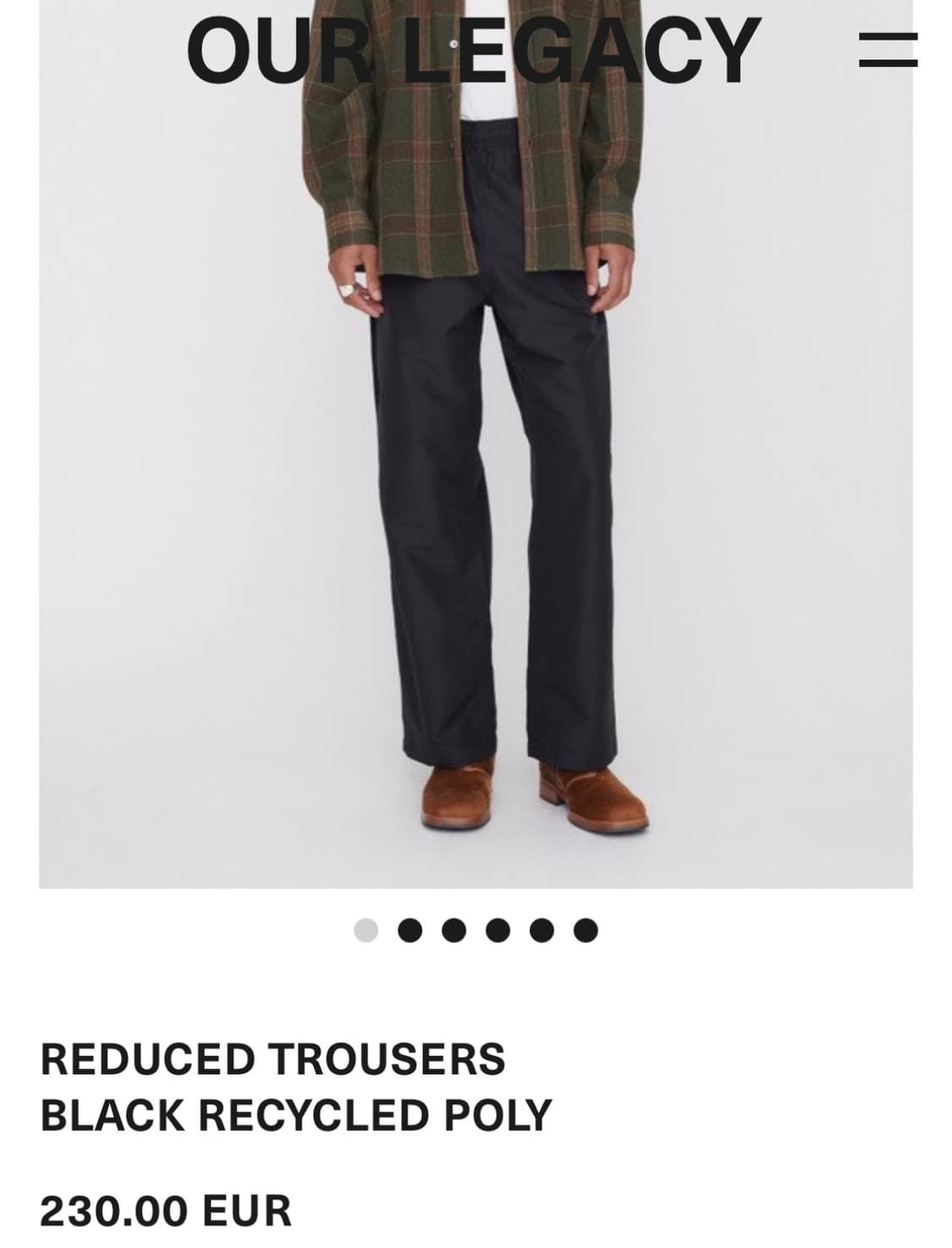 [48] 아워레가시 나일론 팬츠 블랙 상품이미지10