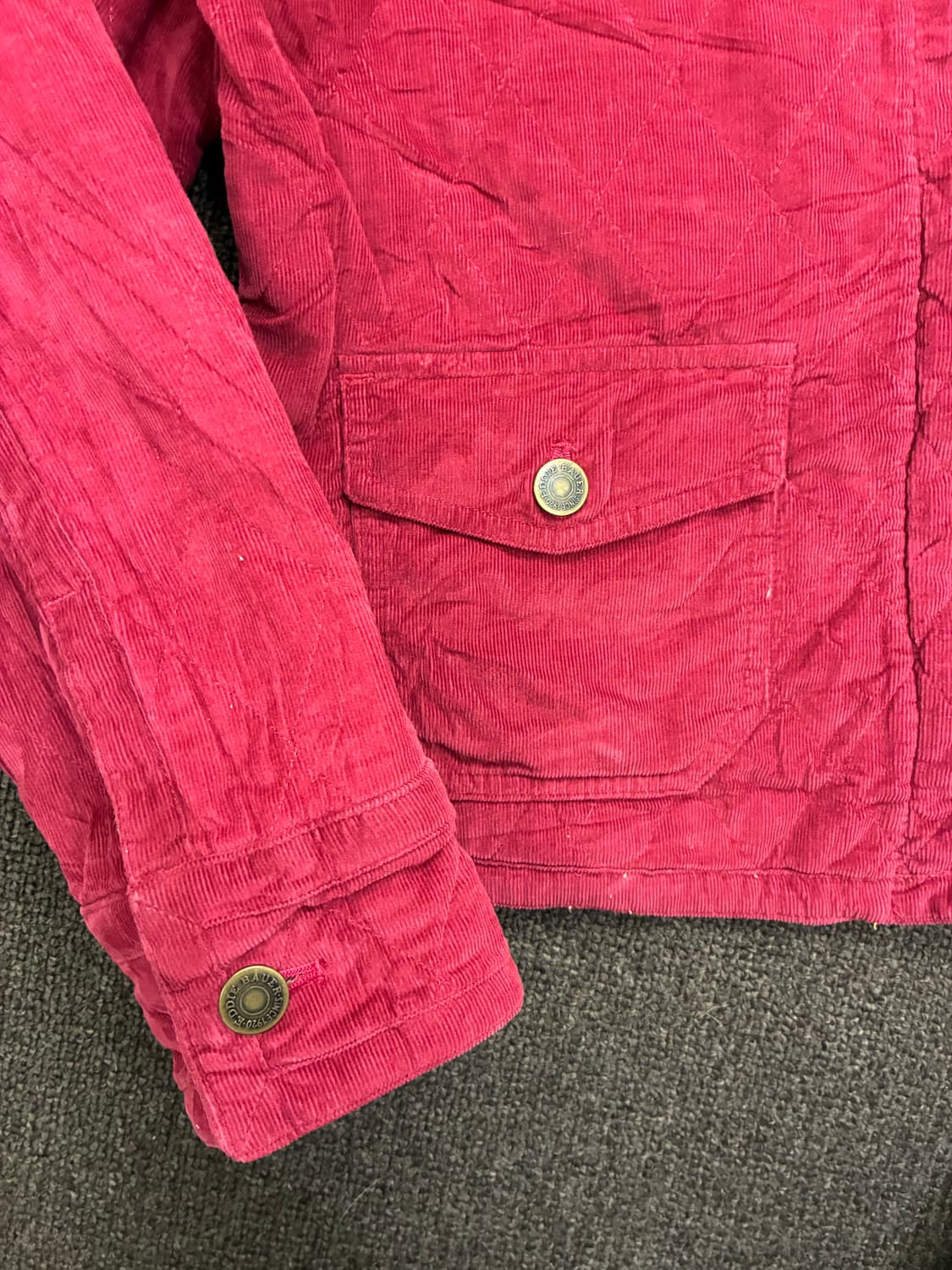 M)에디 바우어 빈티지 벨벳 코듀로이 퀼팅 자켓 상품이미지5