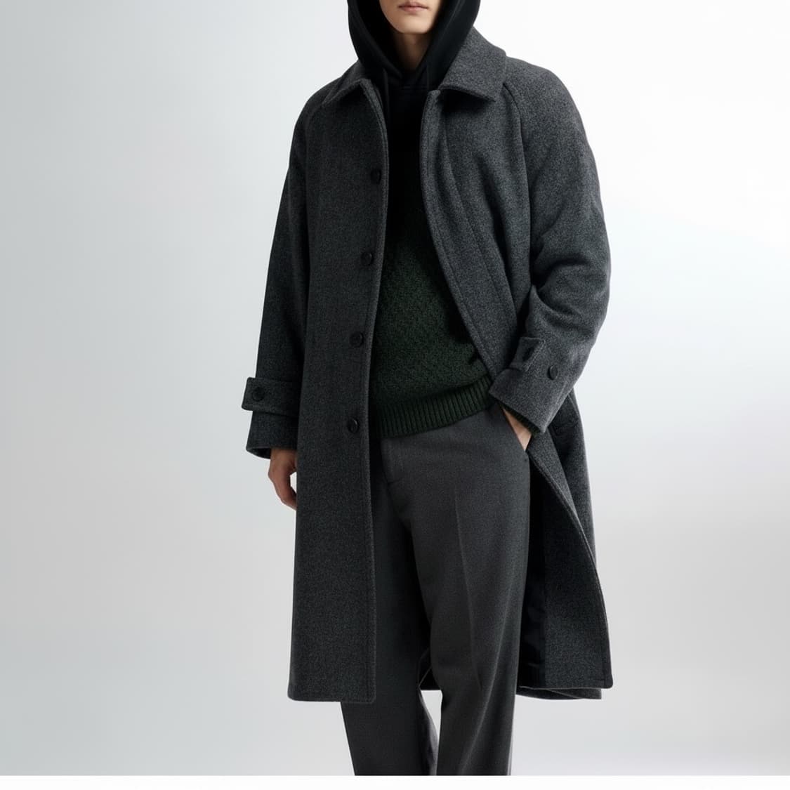 버진울 발마칸 버버리 롱코트  100~105 상품이미지1