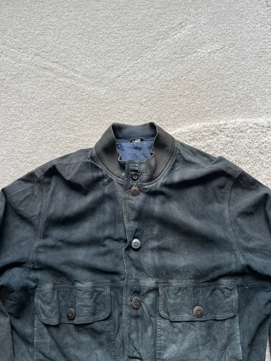 유로피언 스웨이드 플라이트 블루종 (105-110) 상품이미지5