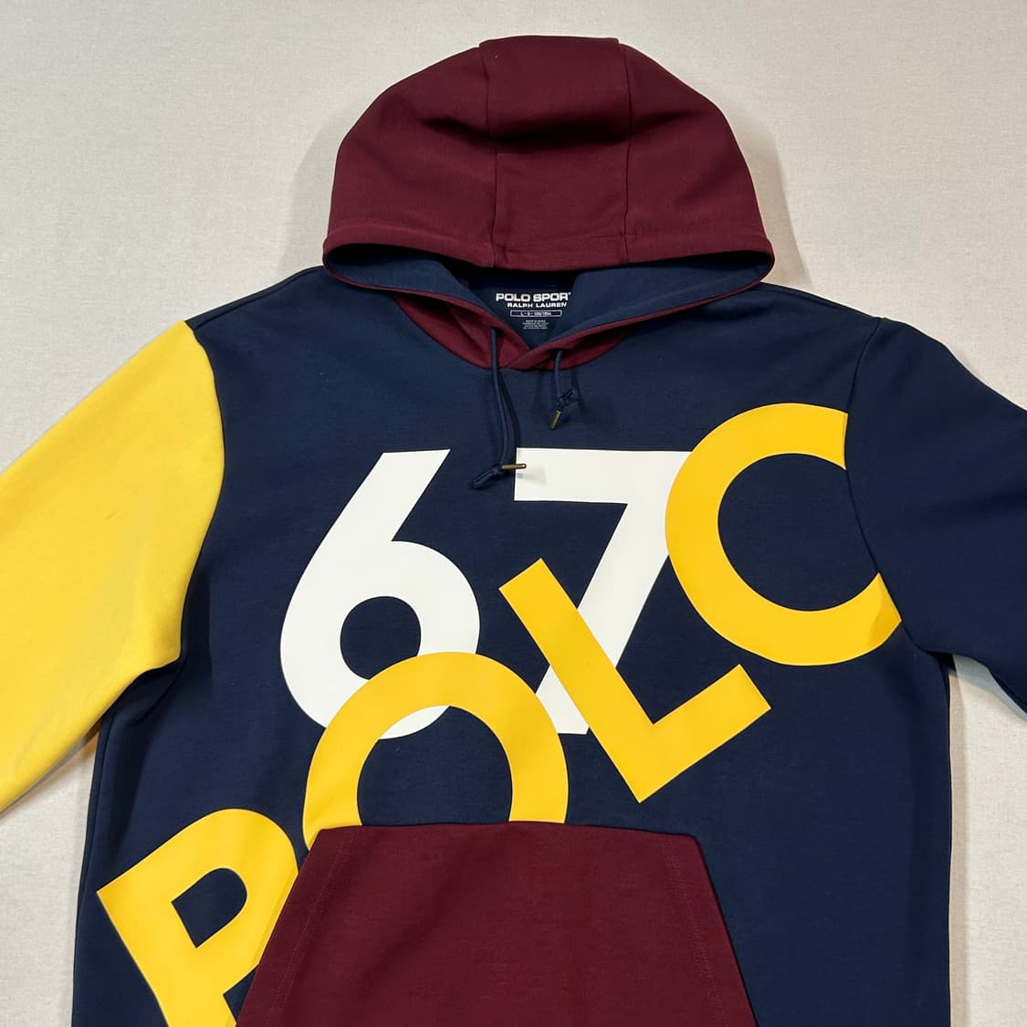 L) 폴로 스포츠 그래픽 컬러블록 후드티 상품이미지3