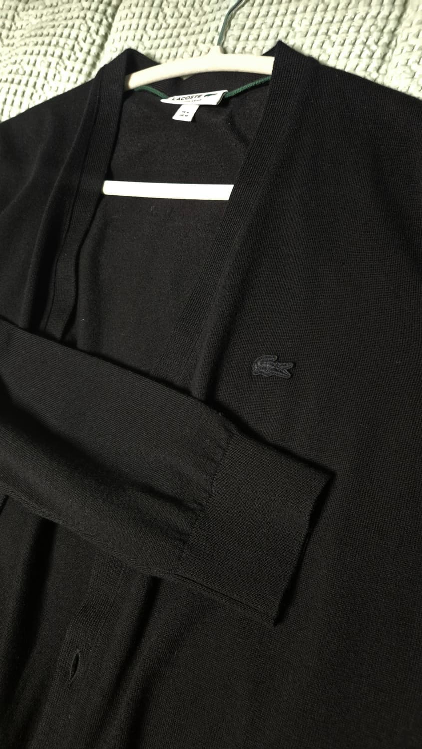 라코스테 메리노 가디건 블랙 M 상품이미지3