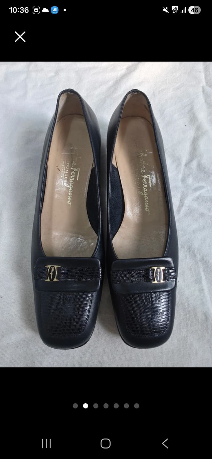 Ferragamo 페라가모 블랙 로퍼 B37 가죽235 상품이미지2