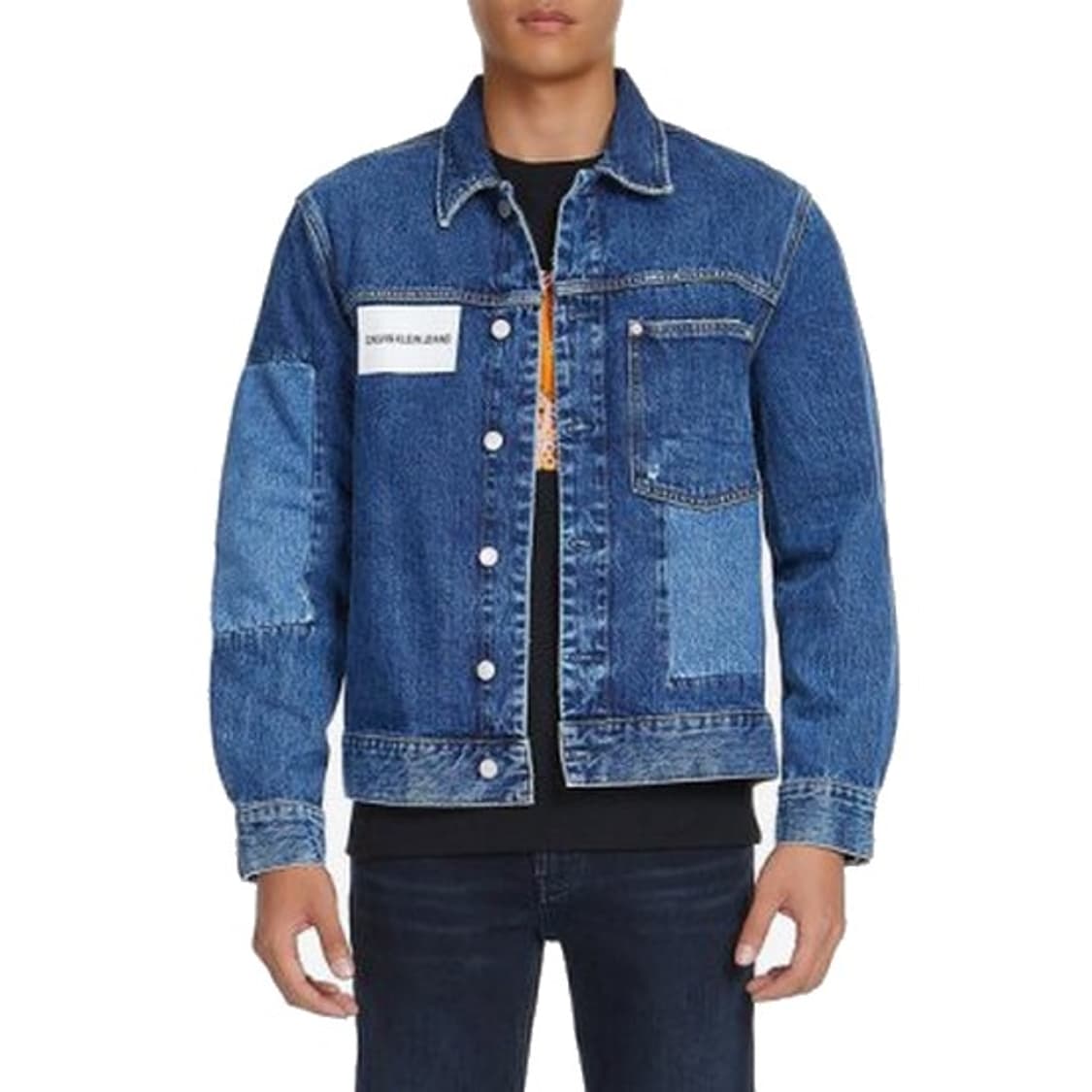 CK 캘빈클라인 데님 패치워크 청자켓 자켓 상품이미지3
