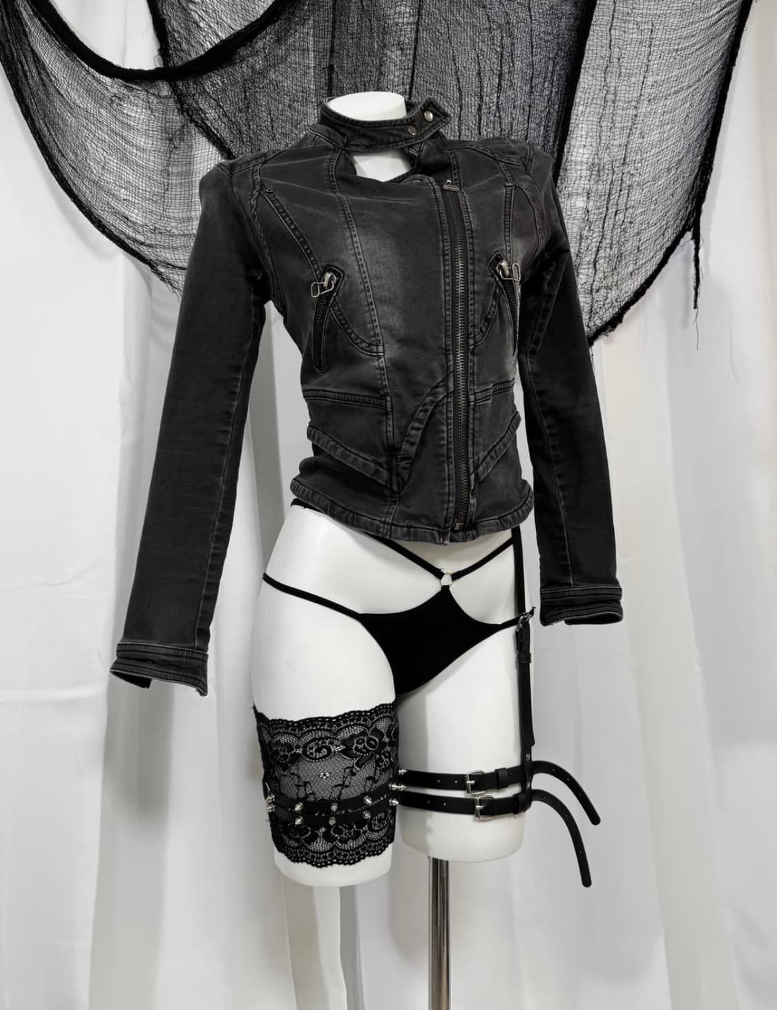 데님 디테일 청자켓  상품이미지3