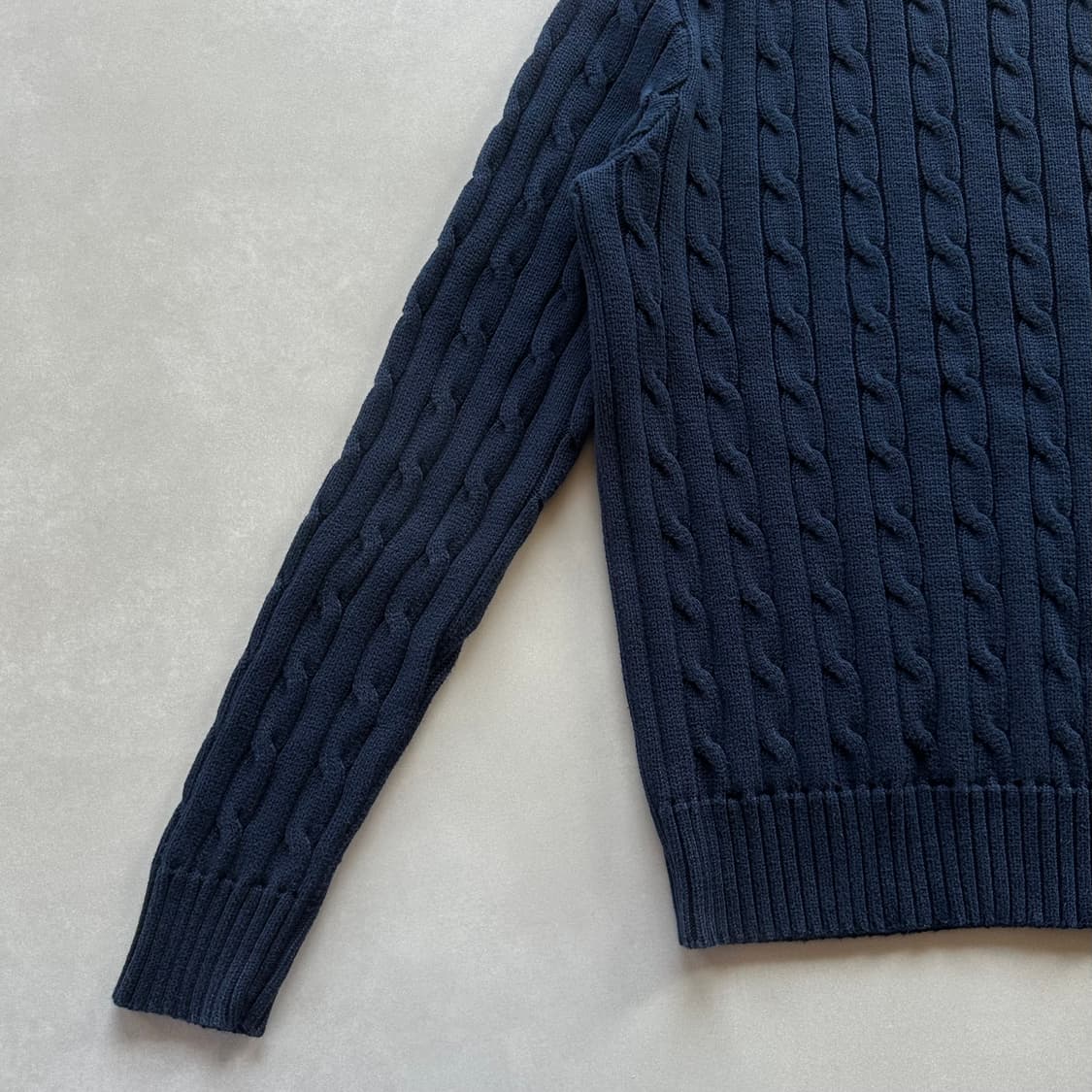 [M]폴로 랄프로렌 꽈배기 니트 스웨터 네이비 상품이미지3