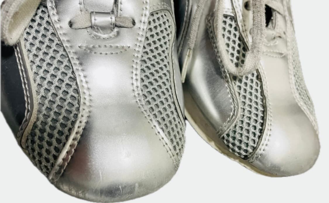 야세 스파이더 레더 스니커즈 실버 240 풀박스 상품이미지4