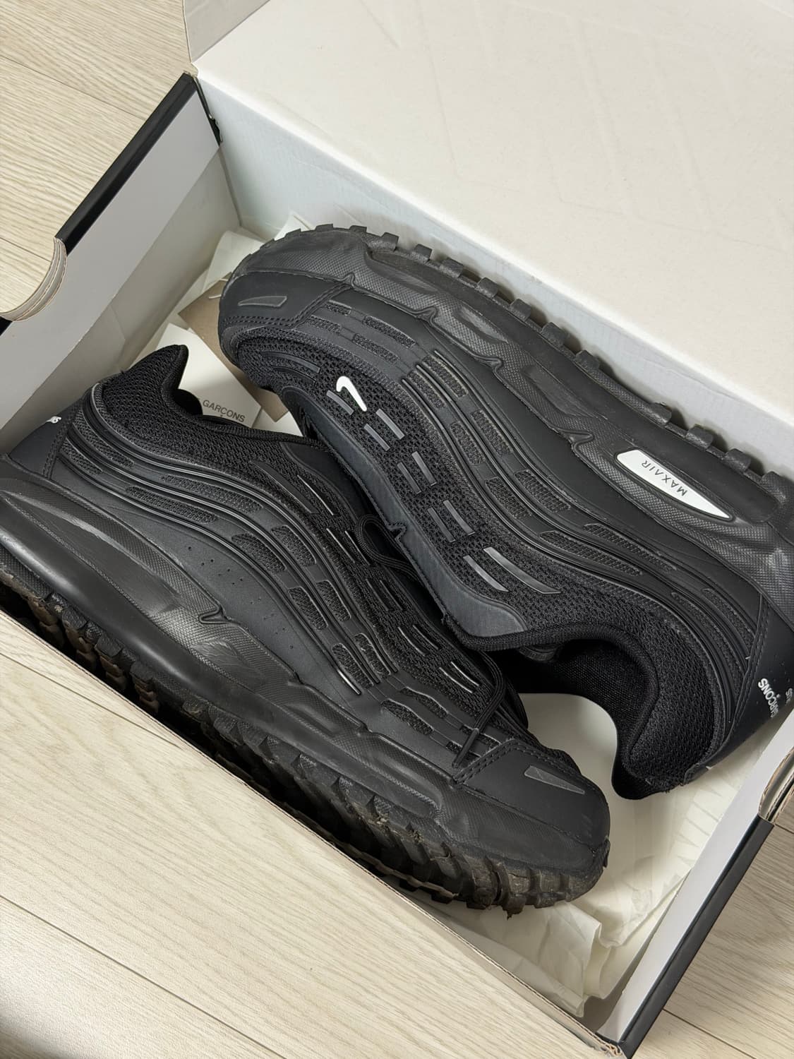 [310]나이키 x 꼼데가르송 옴므 플러스 에어맥스 tl 2.5 블랙 상품이미지1