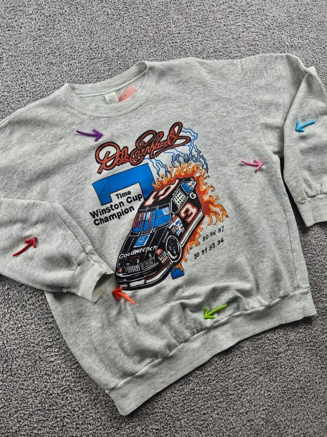 1994 USA 나스카 데일언하트 윈스턴컵레이싱 맨투맨(XL)/10958 상품이미지6