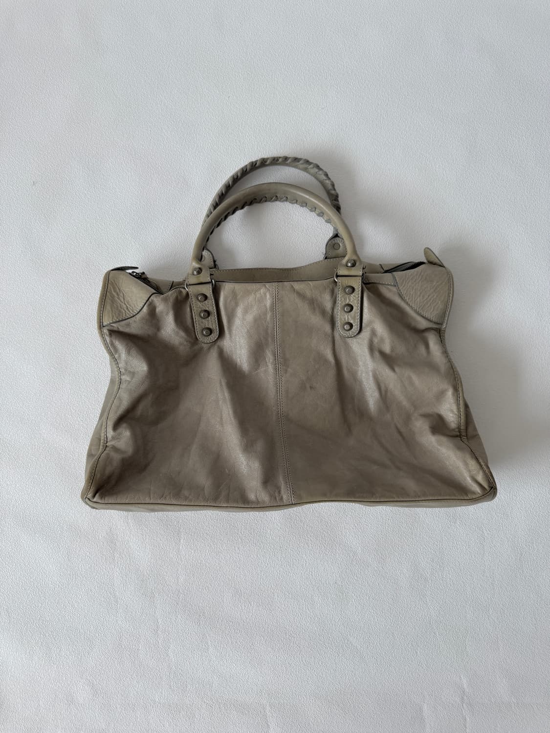 Pre owned 레더 보스턴 토트백 상품이미지2