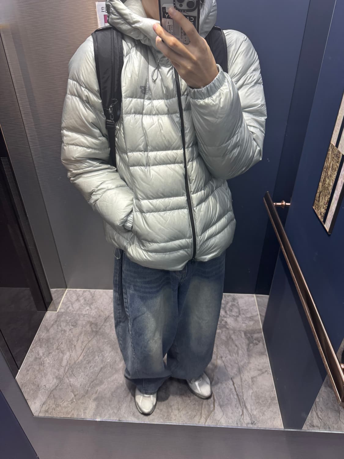 뉴발란스 플라잉 77 구스다운 경량 라이트 그레이 L사이즈 상품이미지5