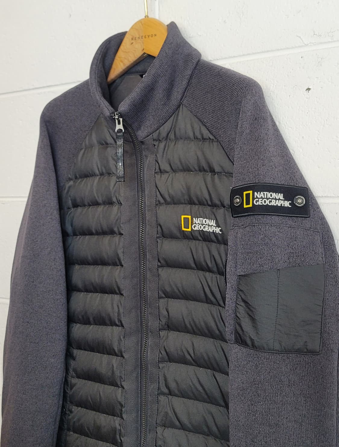 내셔널지오그래픽 구스다운(거위털) 니트패딩자켓 판매 상품이미지6