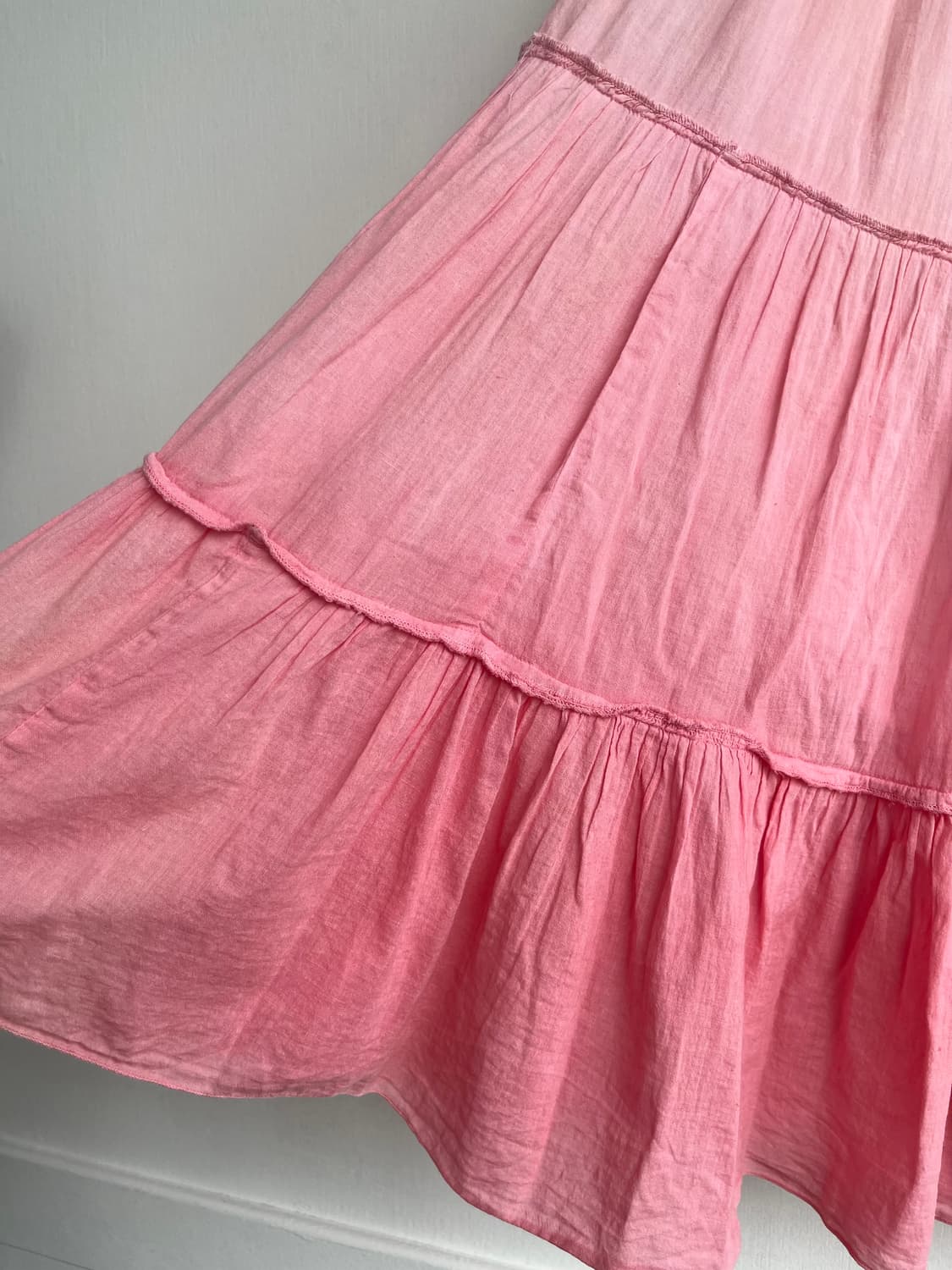 Pyari 레이스 핑크 롱 스커트 상품이미지3