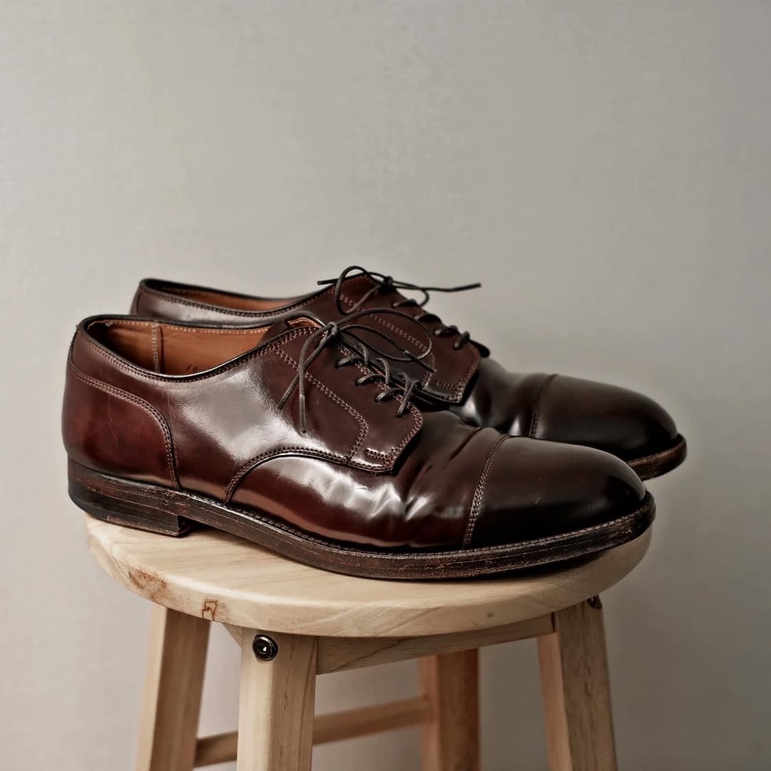 알든 2160 10D 코도반 스트레이트팁 더비 버건디 상품이미지7