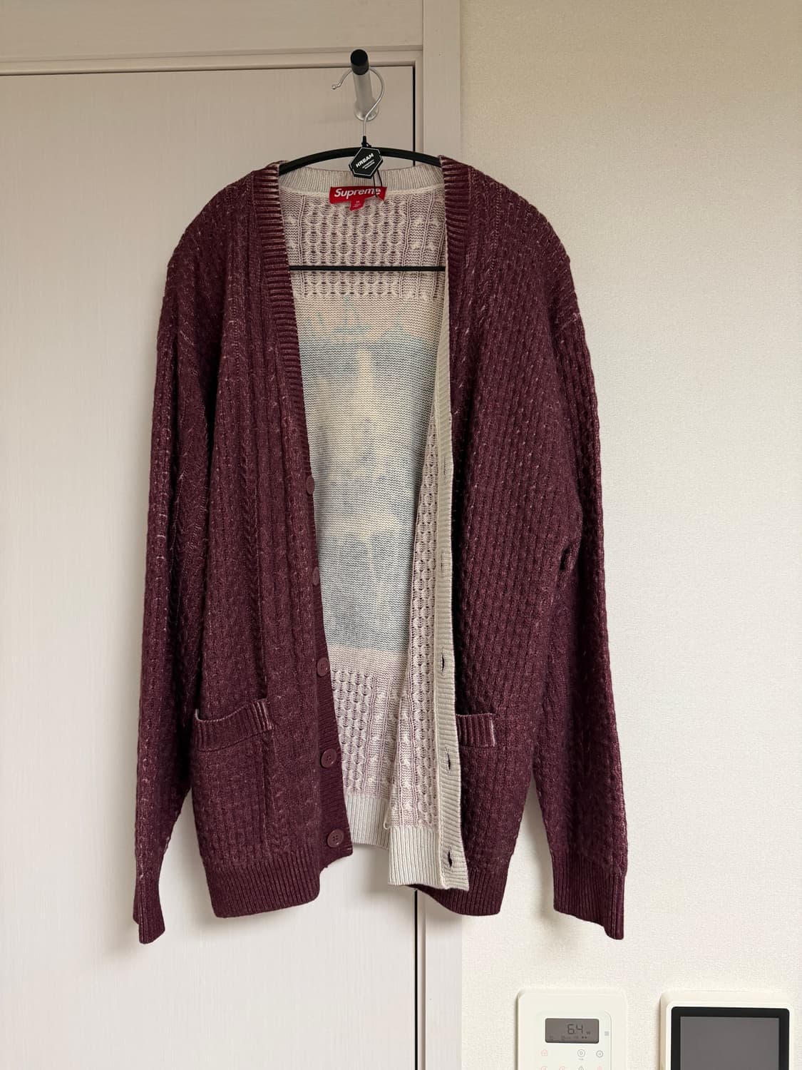 슈프림 제인스어딕션 가디건 S 버건디 상품이미지5