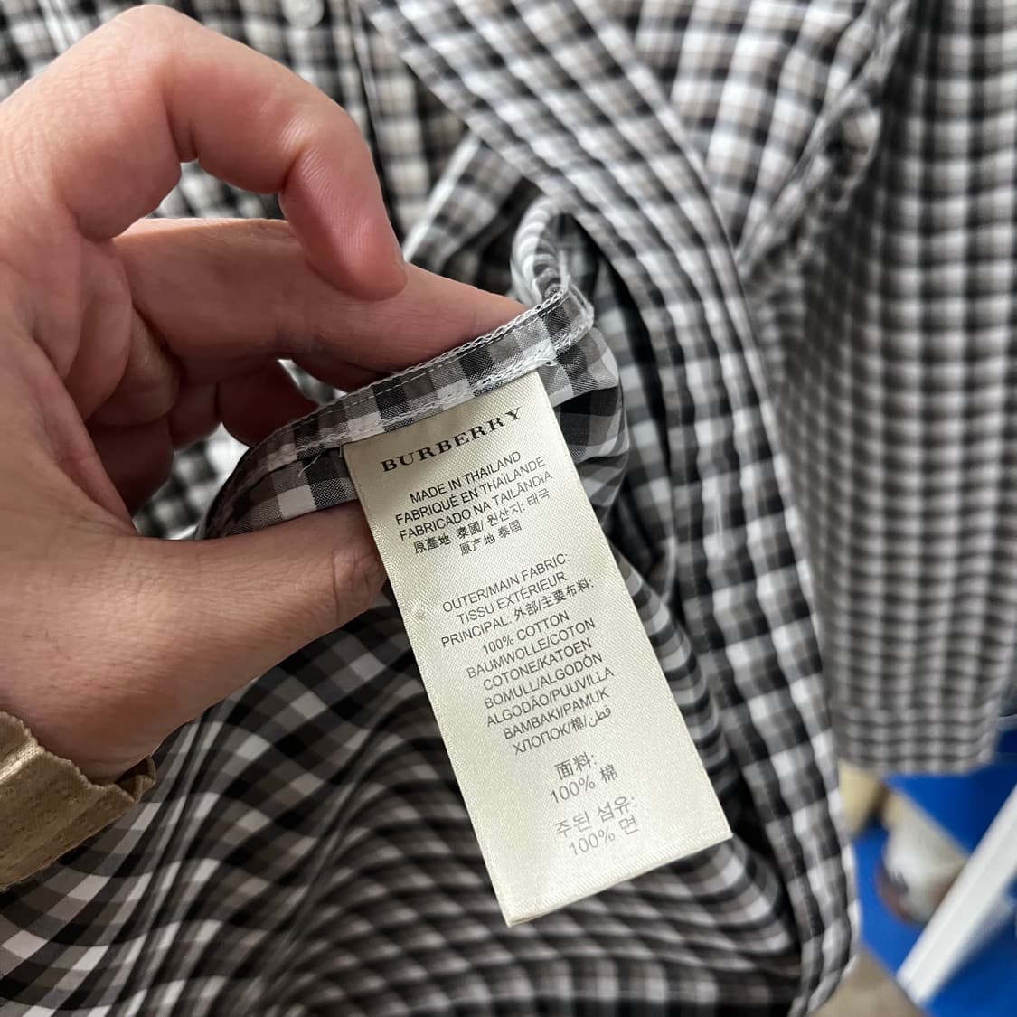 버버리브릿 깅엄체크 셔츠 M 상품이미지5