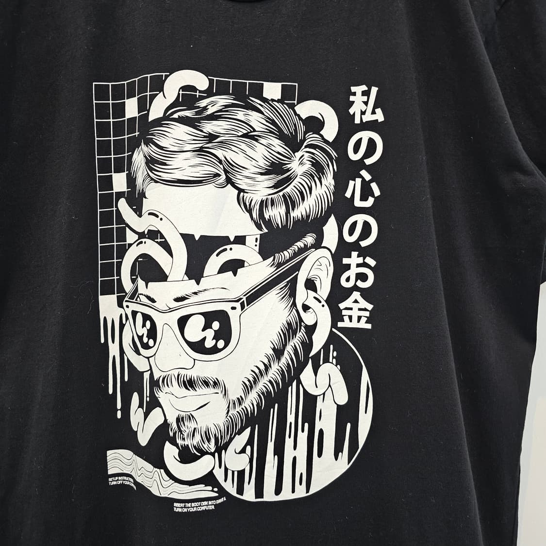 USA 블랙 그래픽 티셔츠 상품이미지2