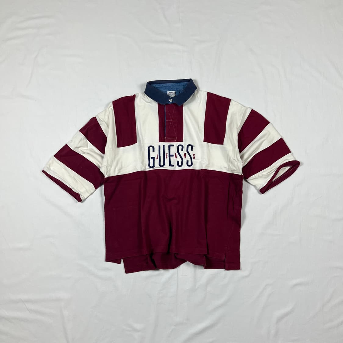 90’s 게스 guess 스펠아웃 반팔 피케셔츠 카라티 상품이미지1