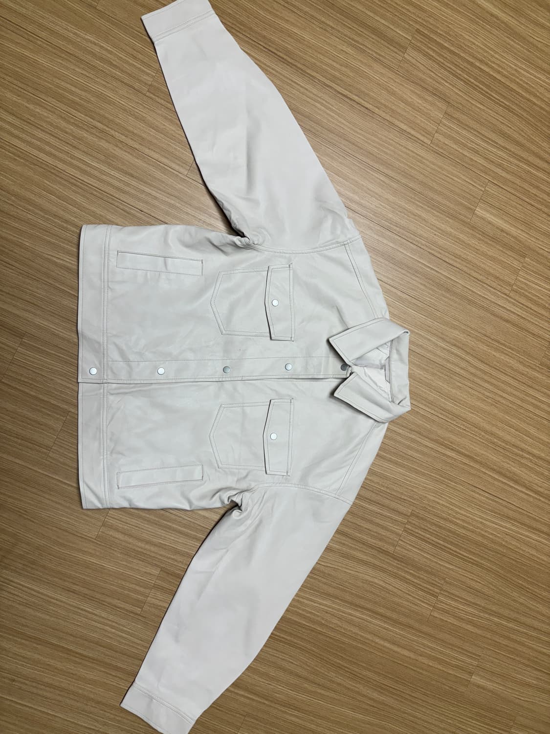 재패니즈 아이보리 레자셔츠 자켓 상품이미지2