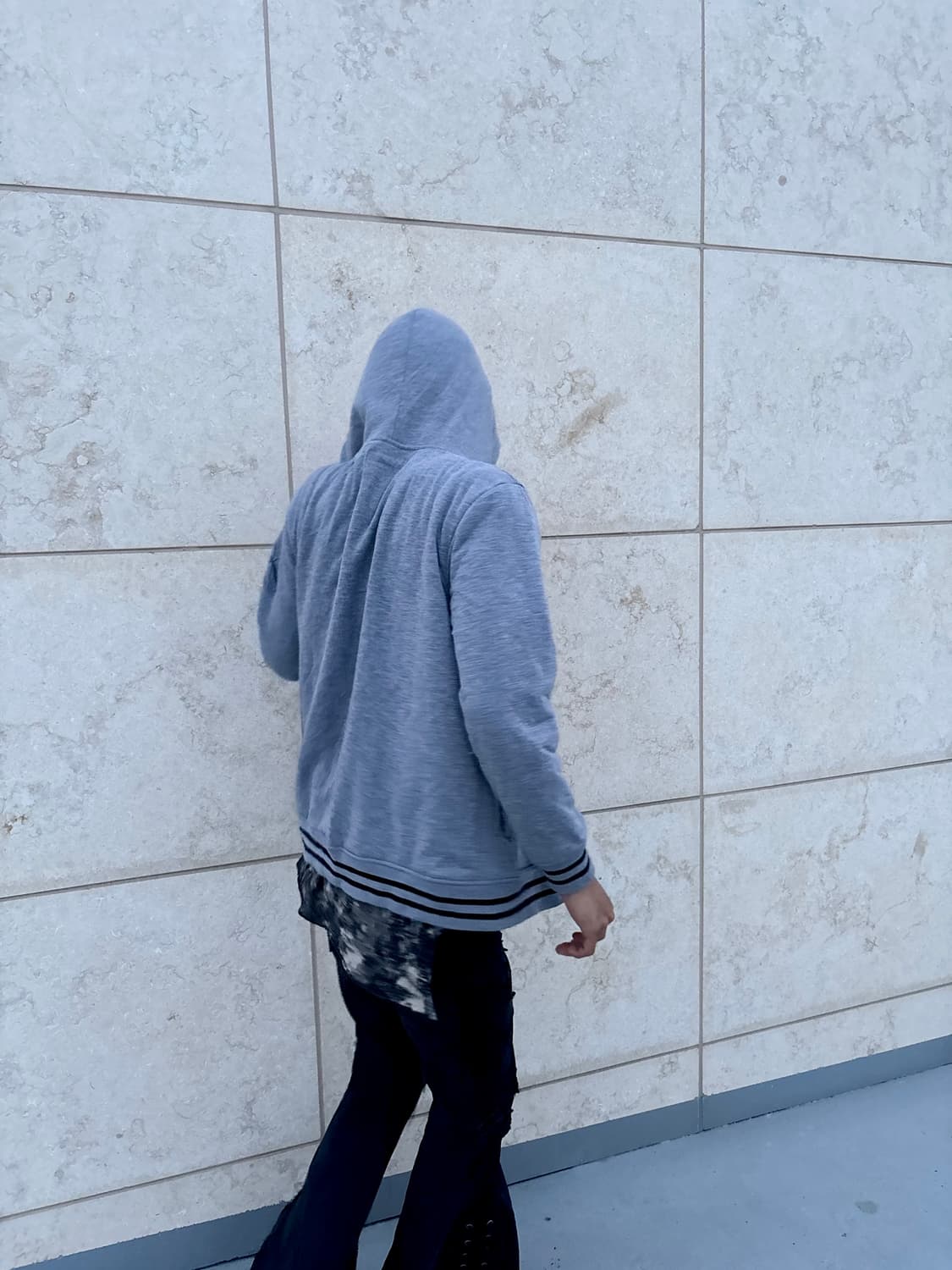 “Vintage” 00’s Gothic Print Hoodie Grey  상품이미지8