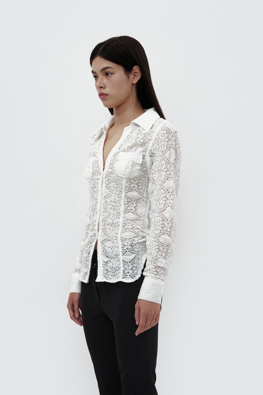 Cerric 세릭 RUFFLE LACE SHIRT 레이스 셔츠 상품이미지2