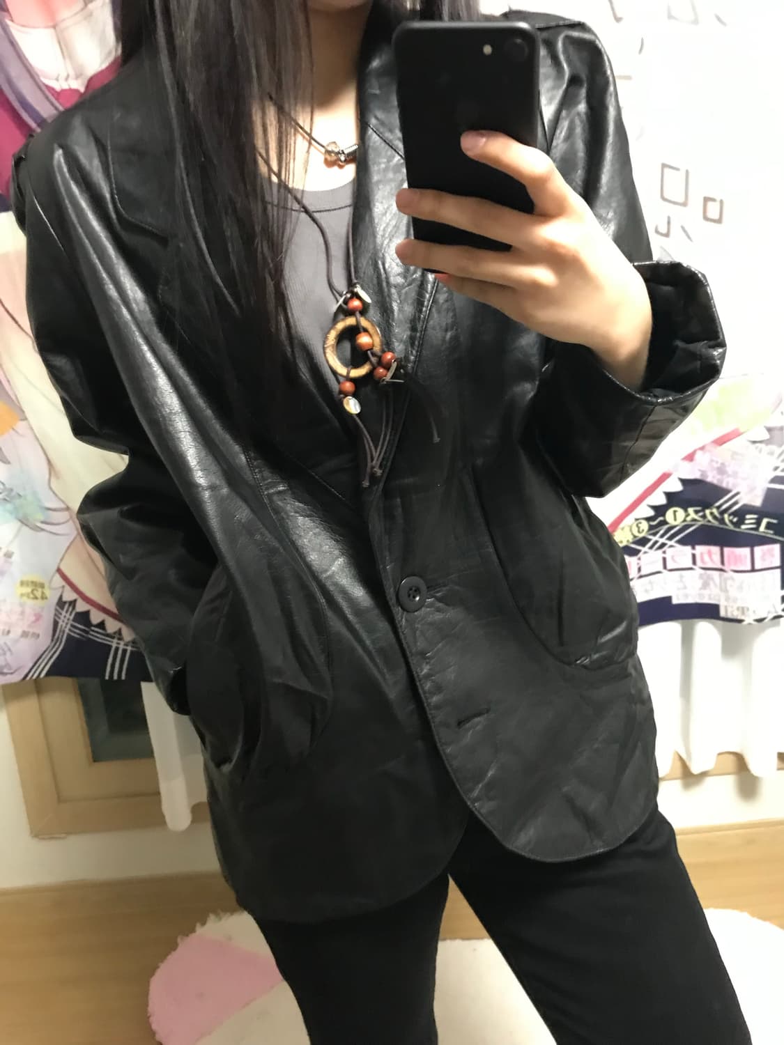 퍼프 레더 블레이저 상품이미지3