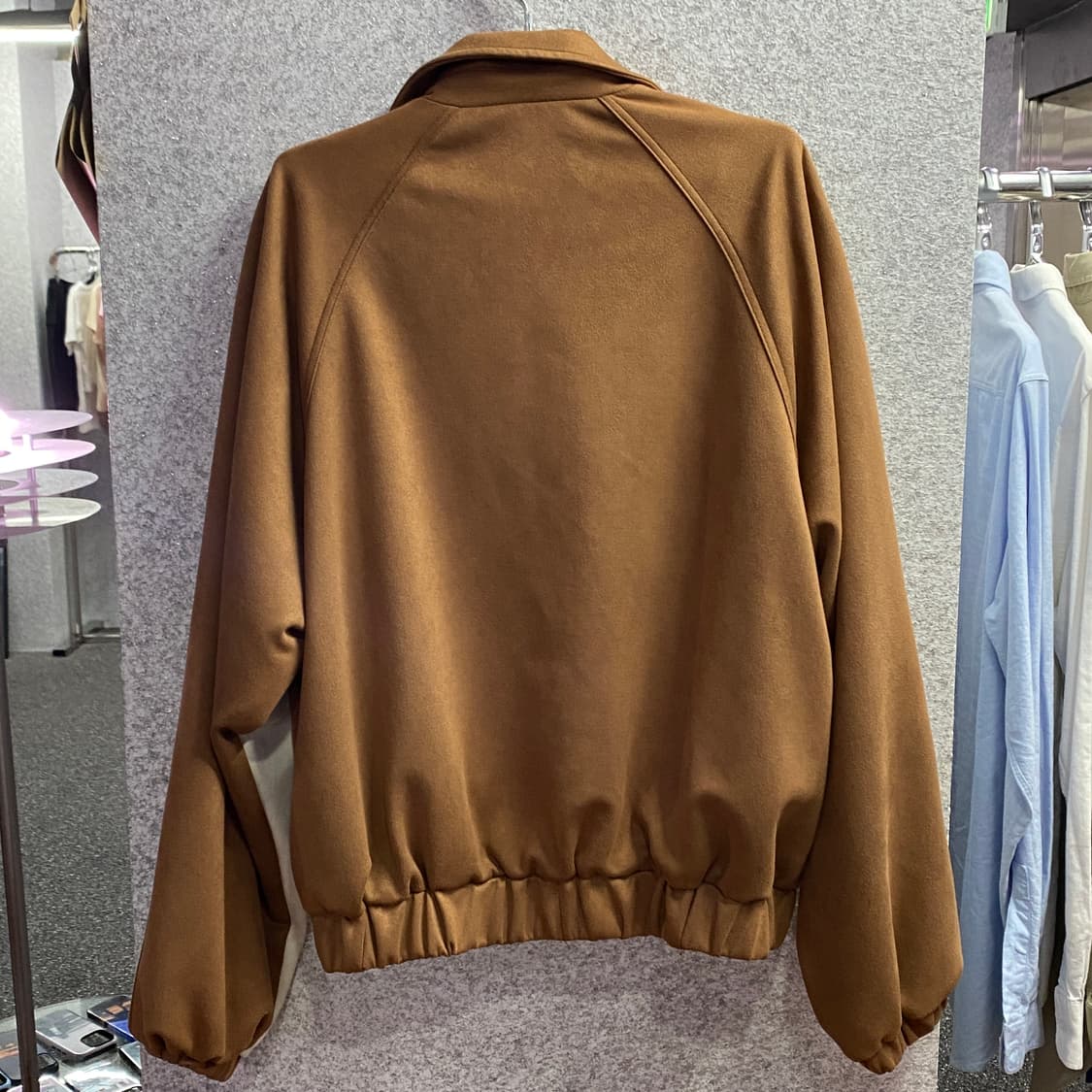 CLOTH 스웨이드 배색 봄버 자켓 B2796 상품이미지3