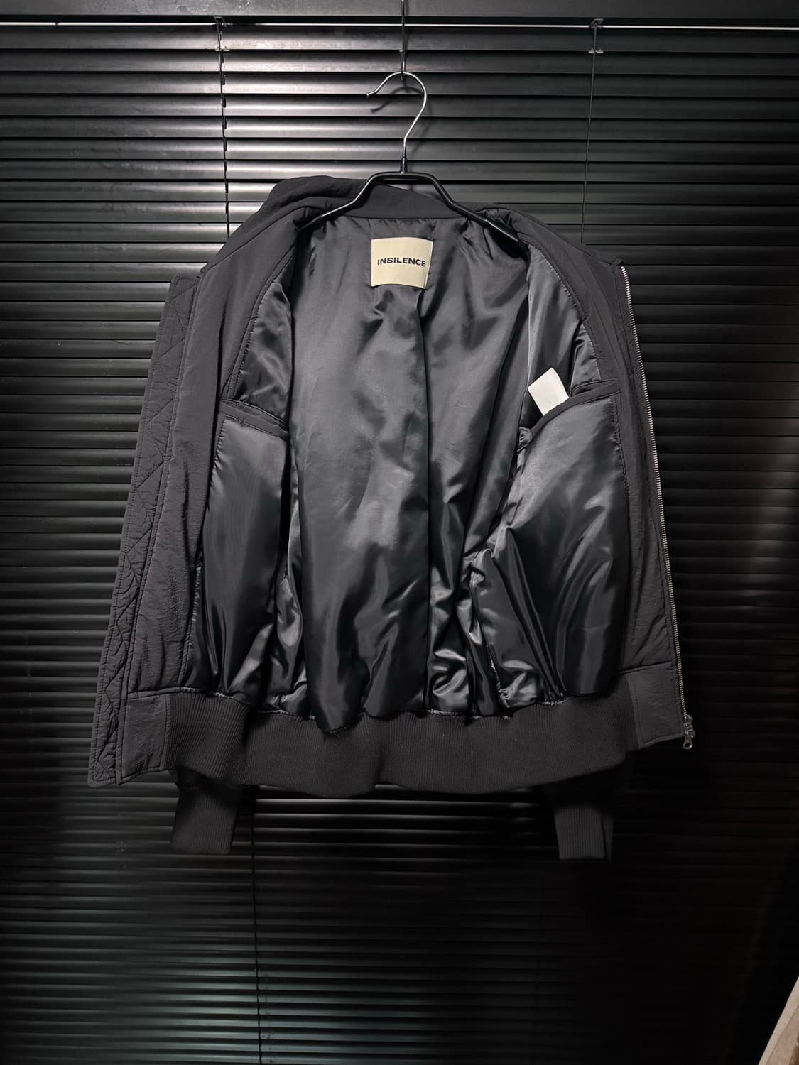 인사일런스 콘트라스트 크롭 MA-1 항공 점퍼 블루종 봄버 워크 블랙 S 상품이미지6