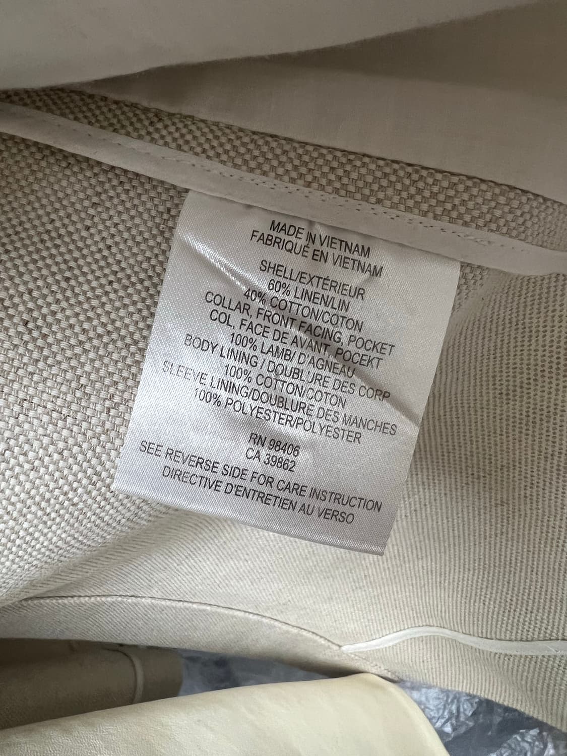 띠어리 LAGATA 양가죽 린넨 코트 상품이미지5