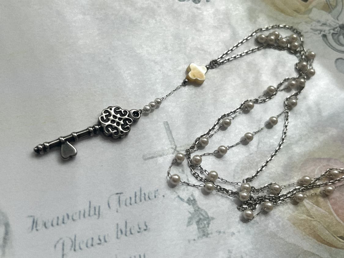 Fairy’s Key Necklace 열쇠 레이어드 써지컬 목걸이 상품이미지5