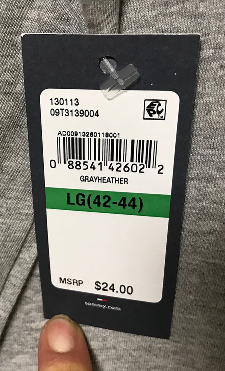 타미힐피거 코어 플래그 남자 반팔티 새상품 그레이 라운드넥 XL 105 상품이미지5