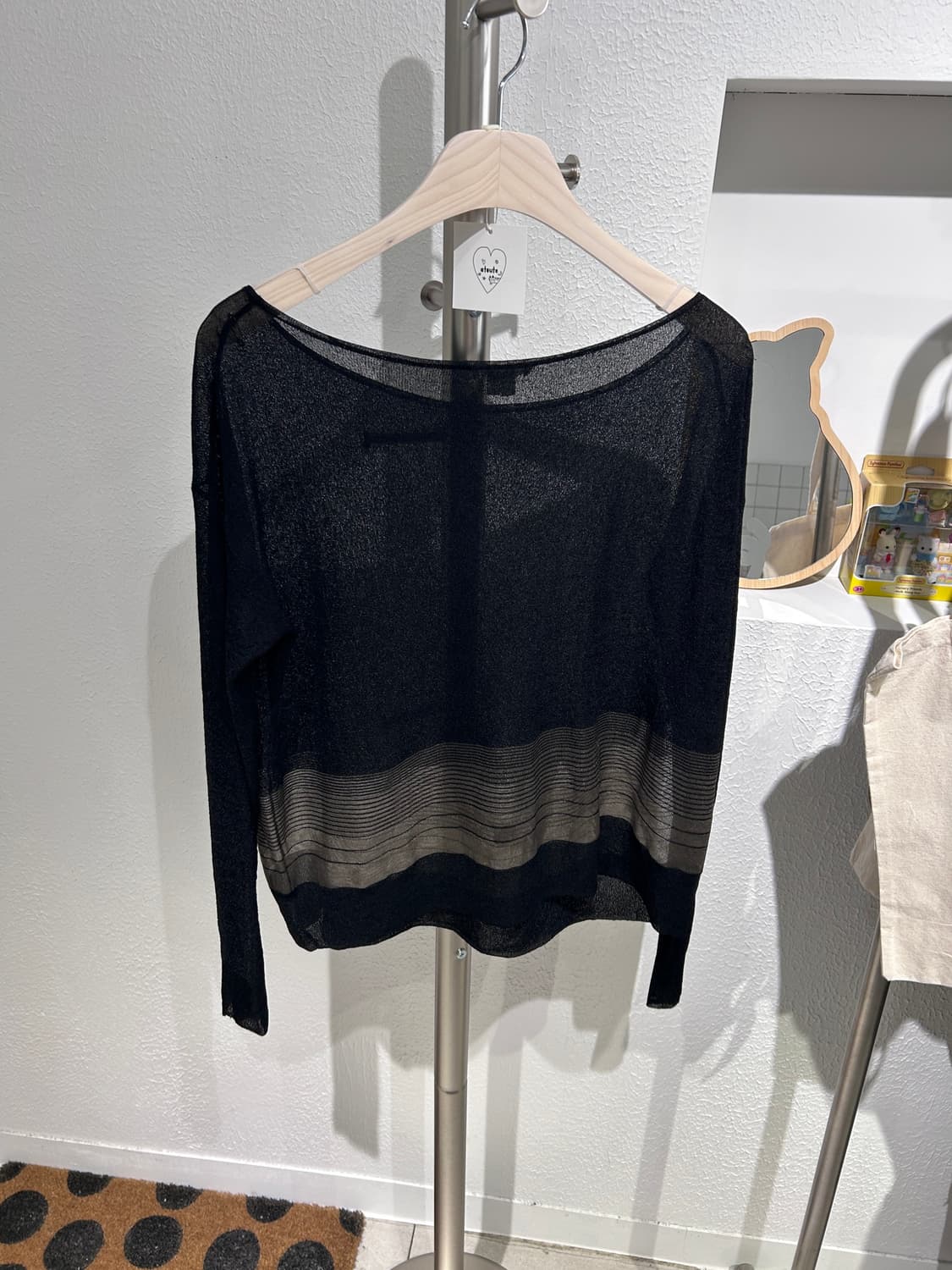Helmut lang see through top(Black) 상품이미지3