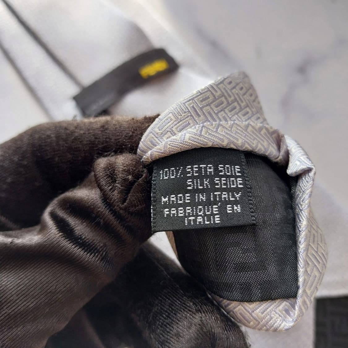 펜디 실크 주카 자카드 넥타이 9.2cm A+~A등급 K1853
 상품이미지10