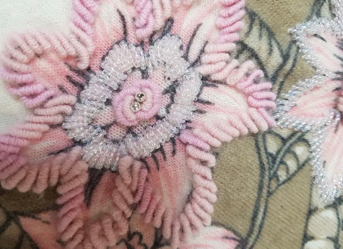 magnolia니트. 일본. 앙고라 자수 비즈 66 상품이미지7