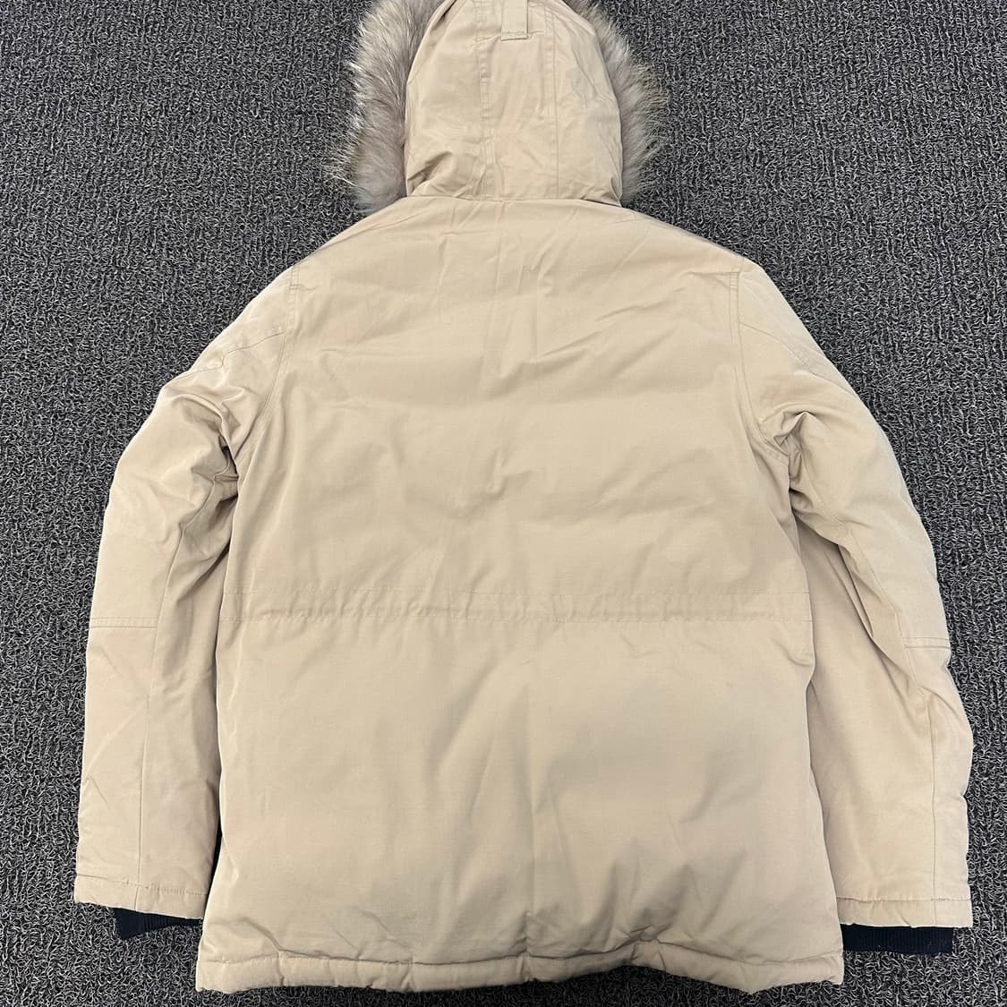 커버낫 라쿤털 덕다운 롱패딩 베이지 M 상품이미지4