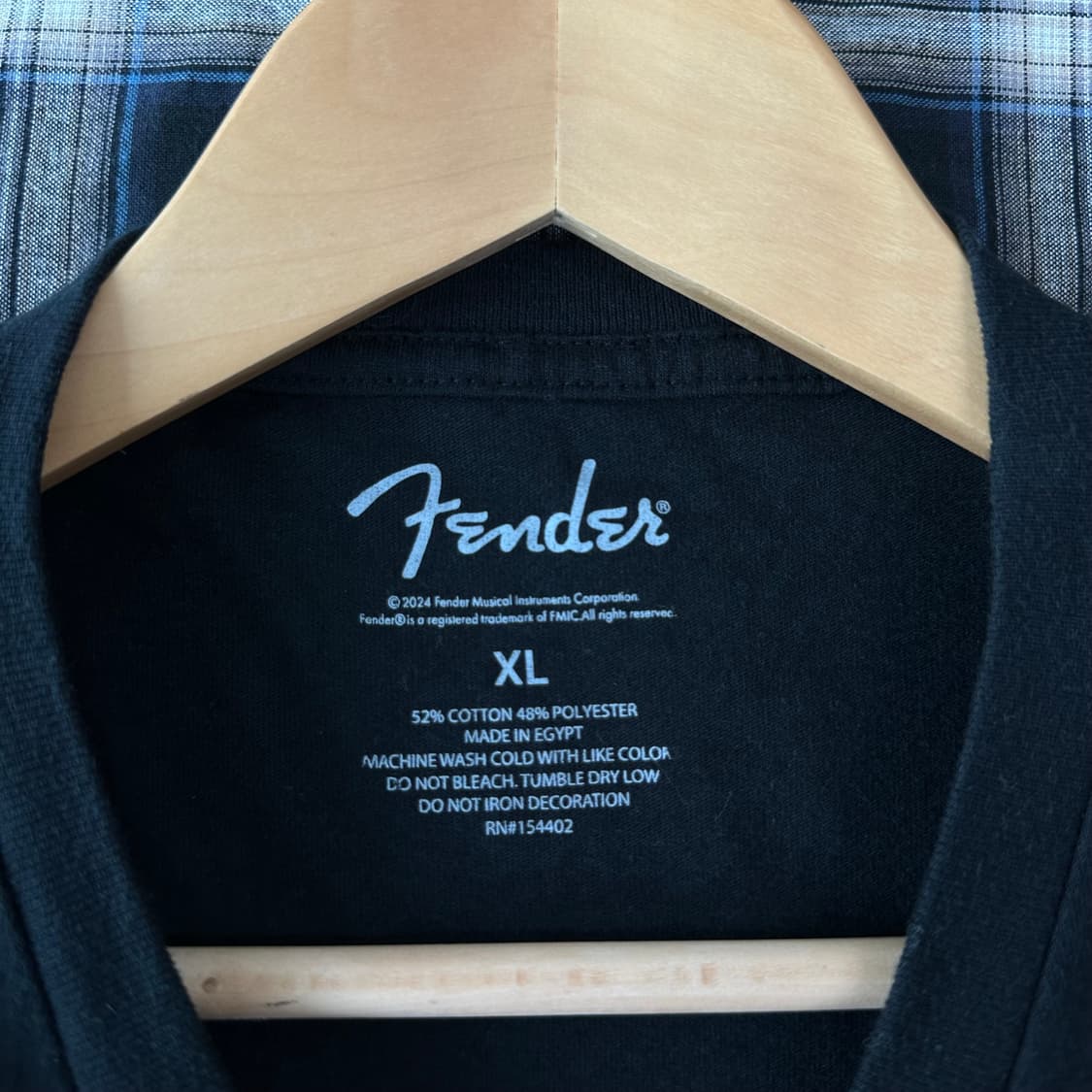 Fender 펜더 스트라토캐스터 기타 반팔 티셔츠 검정  상품이미지3