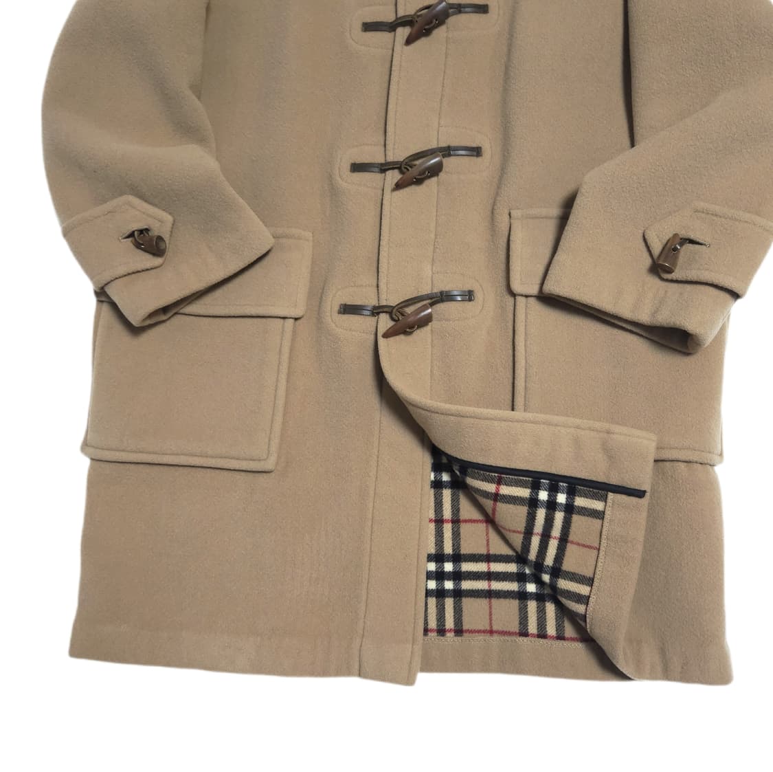 버버리 런던 클래식 후드 더플 코트 베이지 상품이미지3