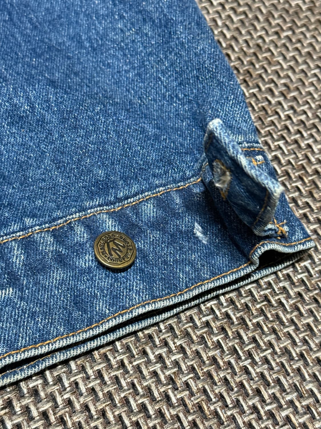 90s 말보로 컨트리 스토어 made in korea 레더넥 데님자켓 상품이미지7